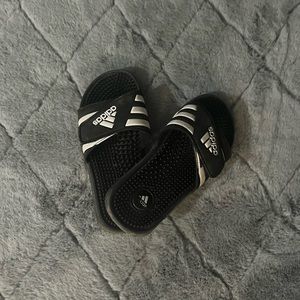 Adidas slides, massage soles.